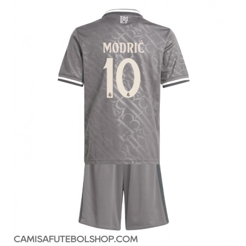 Camisa de time de futebol Real Madrid Luka Modric #10 Replicas 3º Equipamento Infantil 2024-25 Manga Curta (+ Calças curtas)